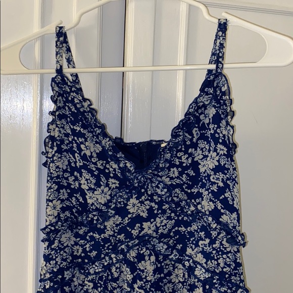 Navy and white floral dress - Picture 2 of 5